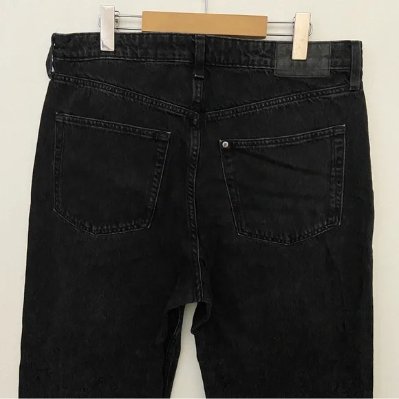 H&M 2026 Black Ultra High Rise Wide Leg Jeans - Picture 7 of 12